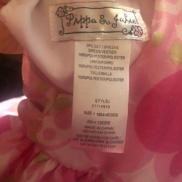 Pippa & Julie size 18 months party dress. Multicolored. - Picture 5 of 6